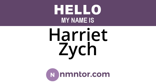 Harriet Zych