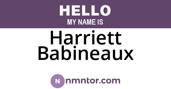Harriett Babineaux