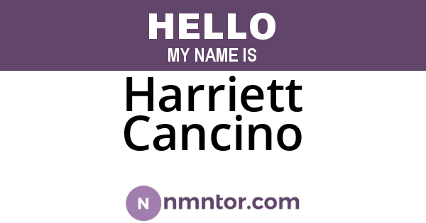 Harriett Cancino