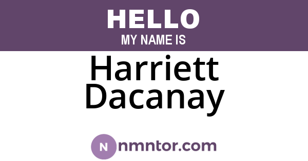 Harriett Dacanay