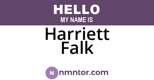 Harriett Falk