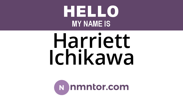 Harriett Ichikawa
