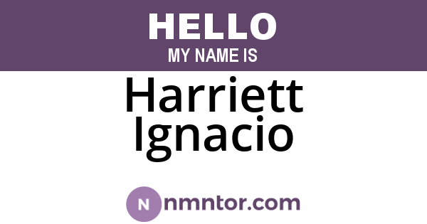 Harriett Ignacio