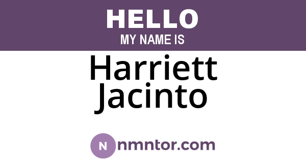 Harriett Jacinto