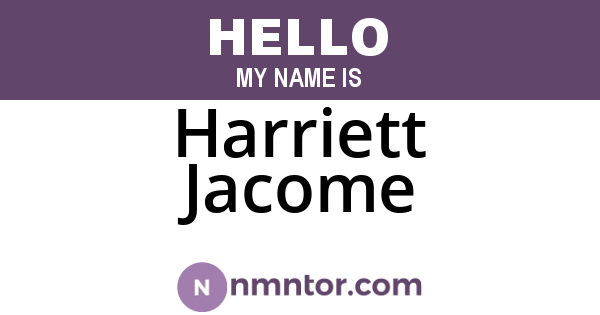 Harriett Jacome