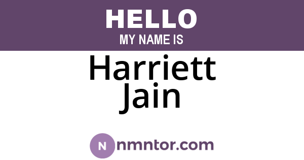 Harriett Jain