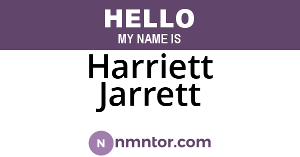 Harriett Jarrett