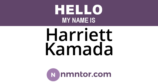 Harriett Kamada
