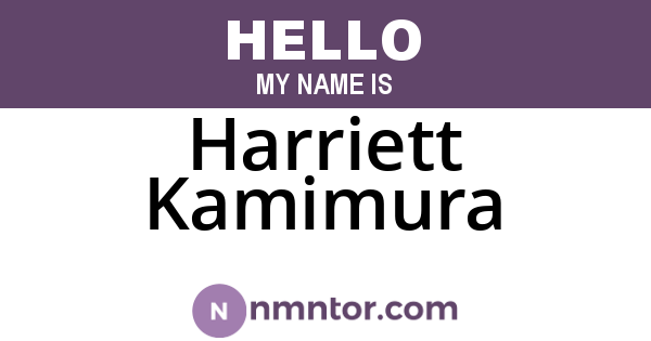 Harriett Kamimura