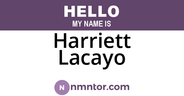 Harriett Lacayo