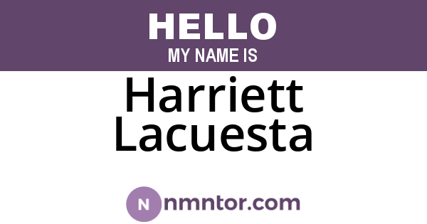 Harriett Lacuesta
