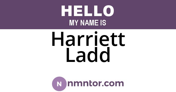 Harriett Ladd