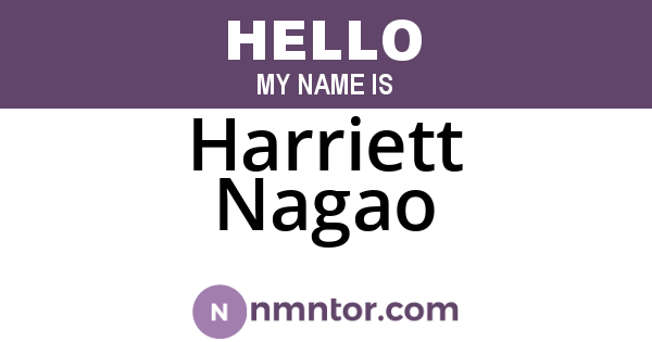 Harriett Nagao