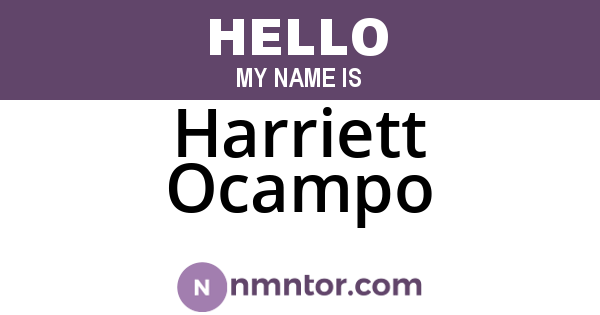 Harriett Ocampo