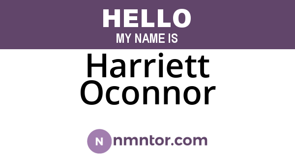 Harriett Oconnor