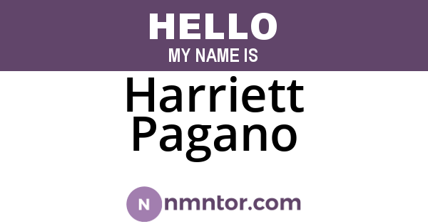 Harriett Pagano