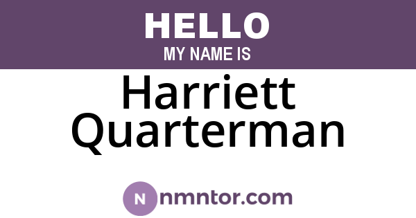 Harriett Quarterman