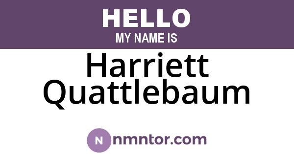 Harriett Quattlebaum