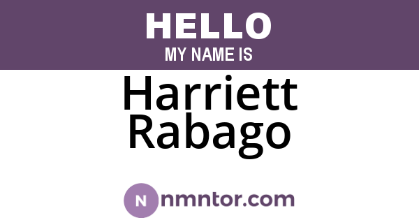 Harriett Rabago