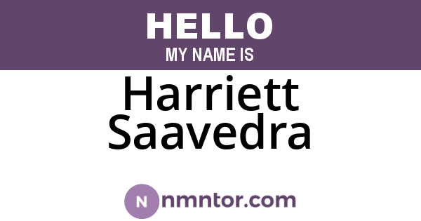 Harriett Saavedra