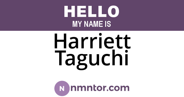 Harriett Taguchi