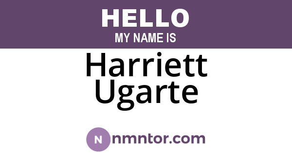 Harriett Ugarte