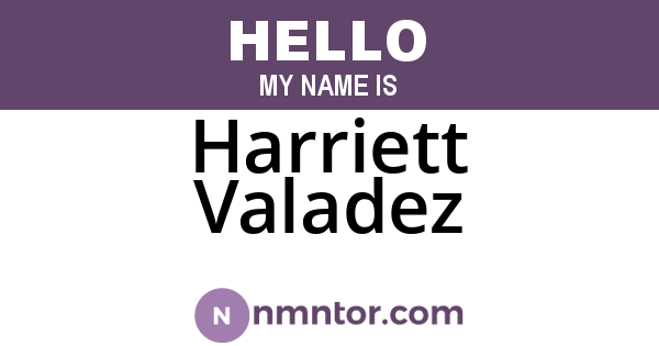Harriett Valadez