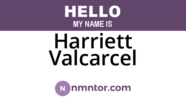 Harriett Valcarcel
