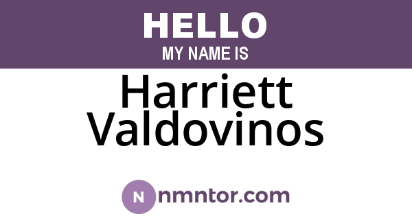 Harriett Valdovinos