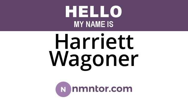 Harriett Wagoner