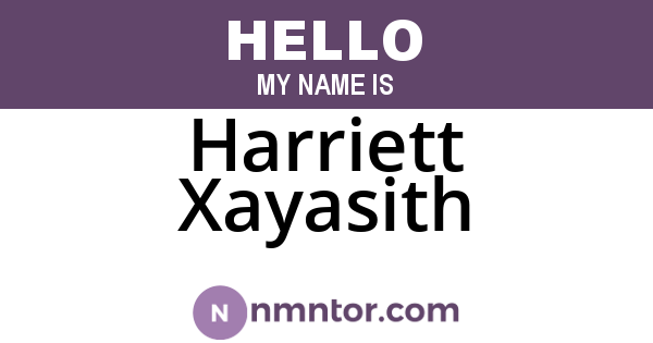 Harriett Xayasith