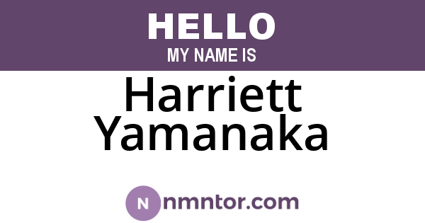 Harriett Yamanaka