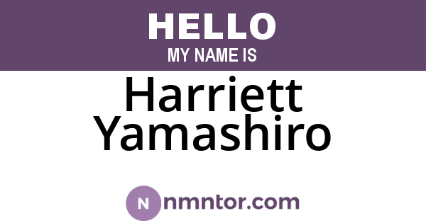 Harriett Yamashiro