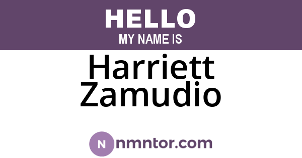 Harriett Zamudio