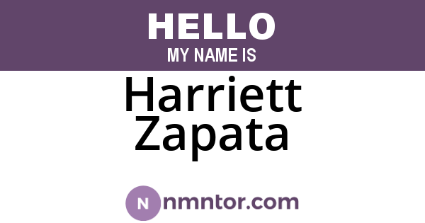 Harriett Zapata