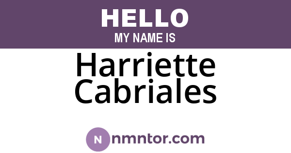 Harriette Cabriales