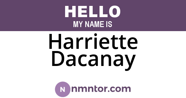 Harriette Dacanay