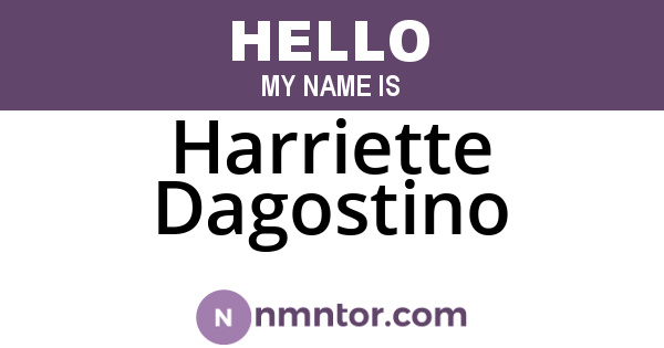 Harriette Dagostino