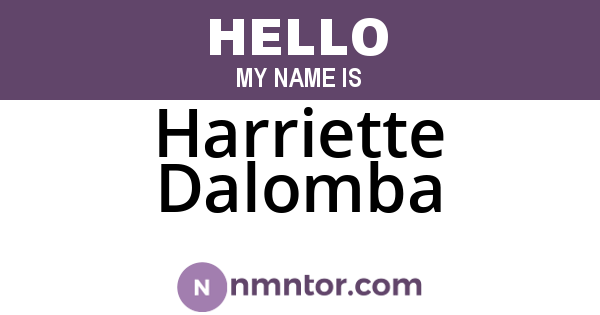 Harriette Dalomba