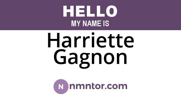 Harriette Gagnon