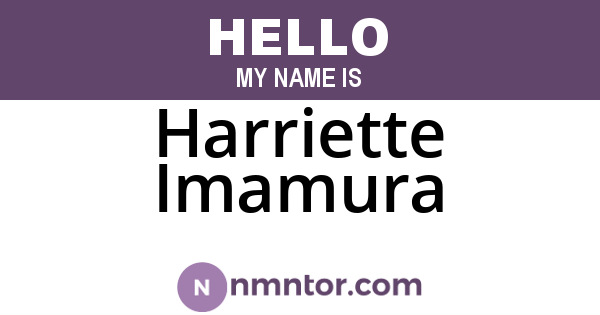 Harriette Imamura