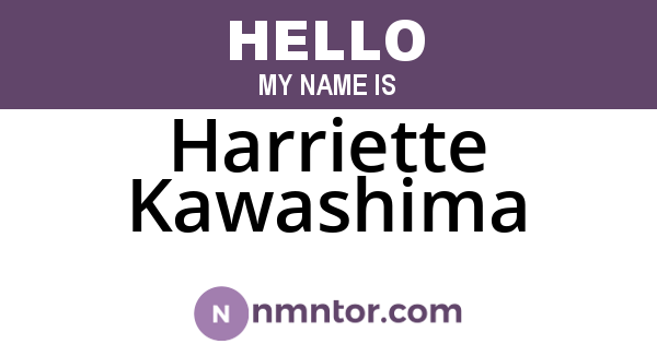 Harriette Kawashima