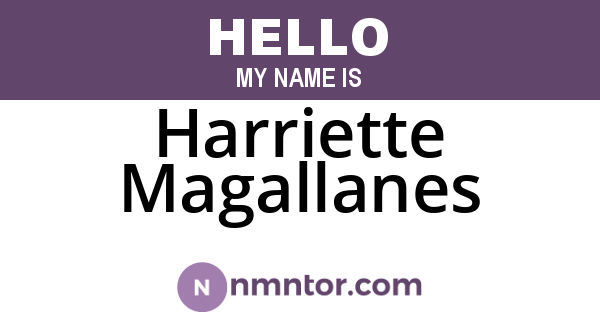 Harriette Magallanes