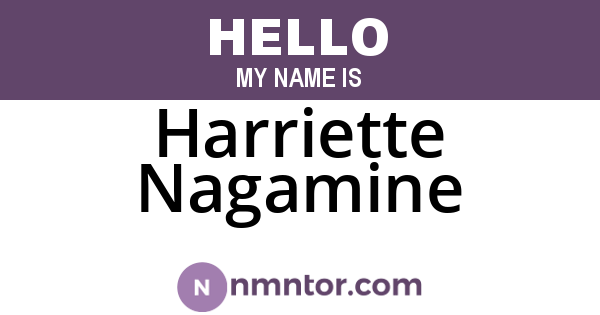 Harriette Nagamine