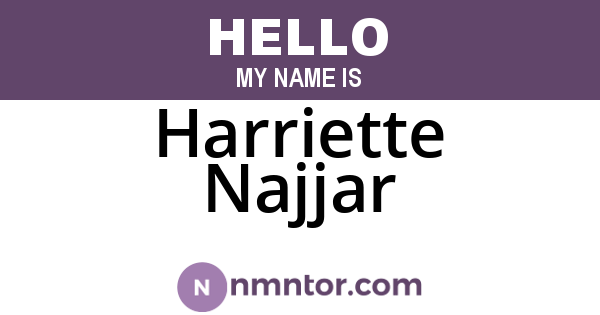 Harriette Najjar