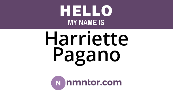 Harriette Pagano
