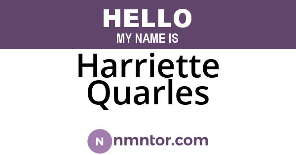 Harriette Quarles
