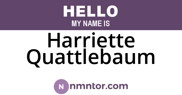 Harriette Quattlebaum