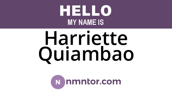 Harriette Quiambao