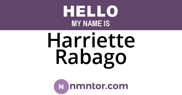 Harriette Rabago